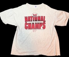 Vintage Nebraska Huskers 1994 95  National Champs Football T-Shirt SZ.3XL Men's