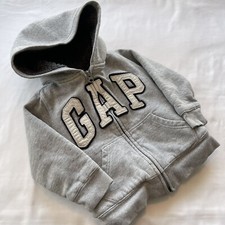 BABY GAP Gray Hoodie Coat size 4 Toddler, warm and thick with fleece-like lining