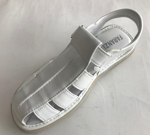 casual white sandals