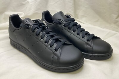 ADIDAS Originals Stan Smith Trainers Black Leather SIZE UK EU 38