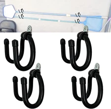 4 Pack Pool Pole Hanger Holder - Wall Mount or Fence Mount, Ideal Hooks for Tele