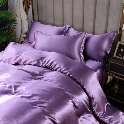 Luxury Satin Bedding Set Rayon Duvet Cover Set bedding set Bed Cover Bed Linen