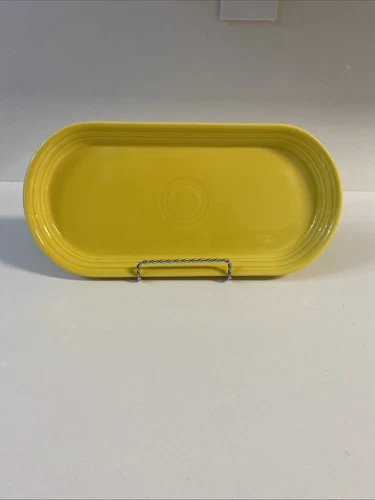 Fiestaware Fiesta Sunflower Yellow Bread Tray Oval 12” Utility Serving Plate WOW