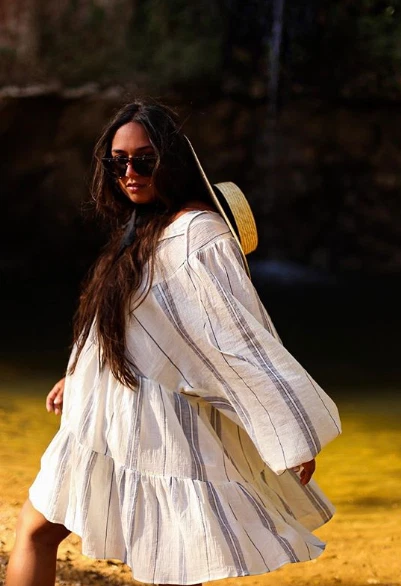 H&m white top tunic dress