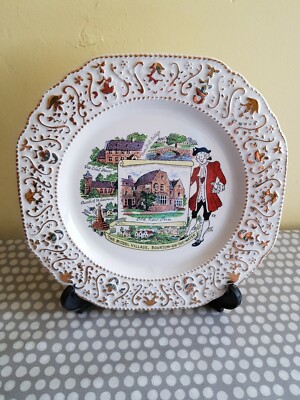Model Village Bourton-On-The-Water Plate. Brittania Pottery Dartmouth