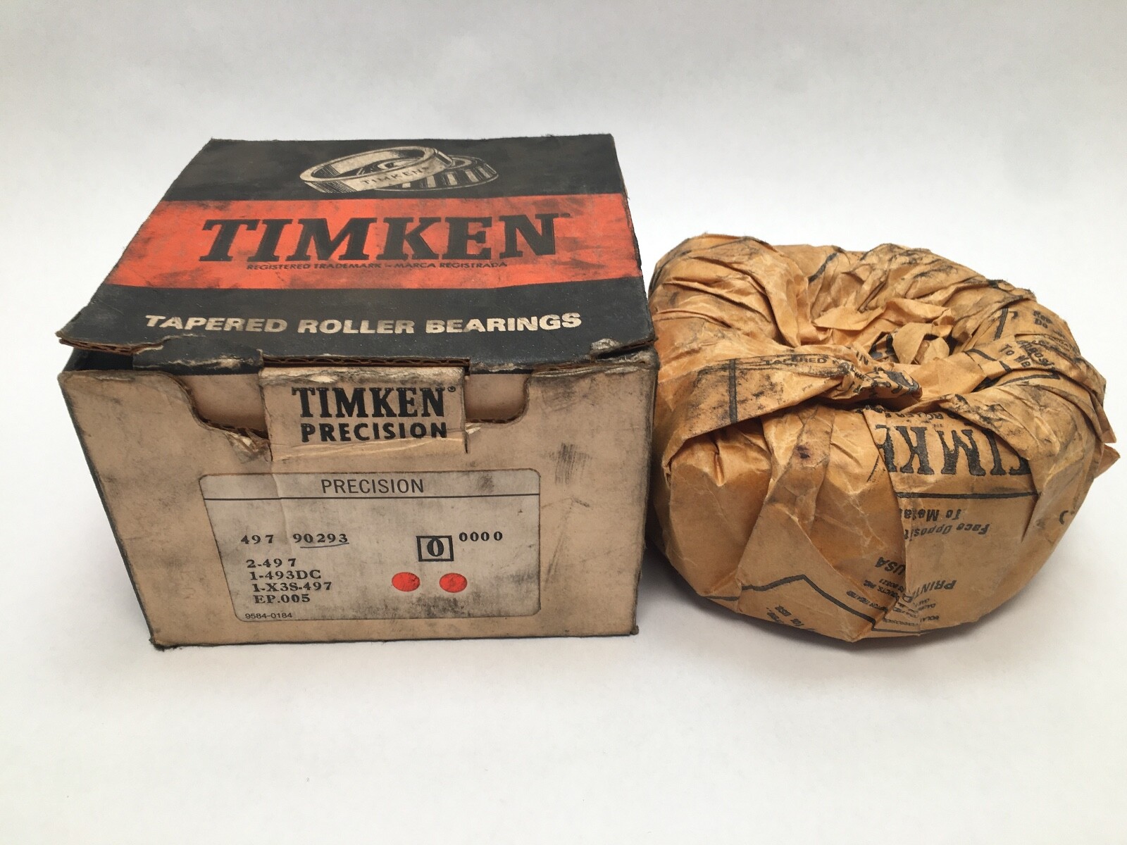 Timken 497-90293 Double Taper Bearing Cone & Cup 3-3/8