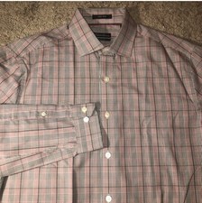 Kenneth Cole New York Button Down Mens Size 15.5 34 35 Dress Work Suit Shirt