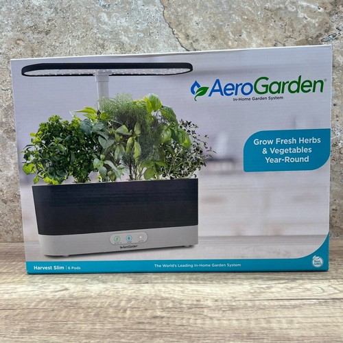 AeroGarden Harvest Slim with Gourmet Herb Seed Pod Kit 20W LED grow light
