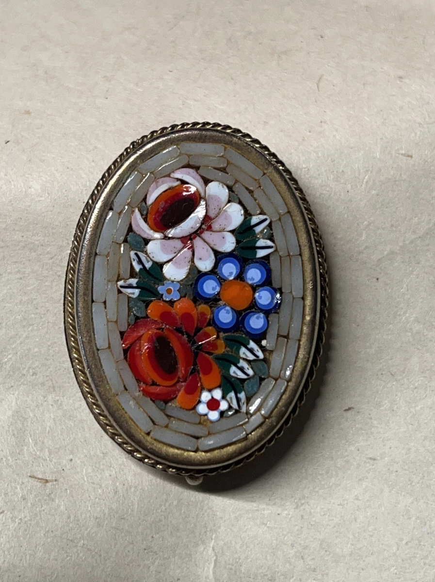Handmade vintage deals micro mosaic jewelry