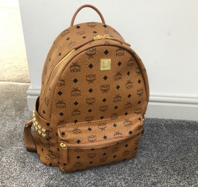 mcm tan backpack