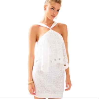lilly pulitzer white halter dress Lily Pulitzer White Halter Mini Dress