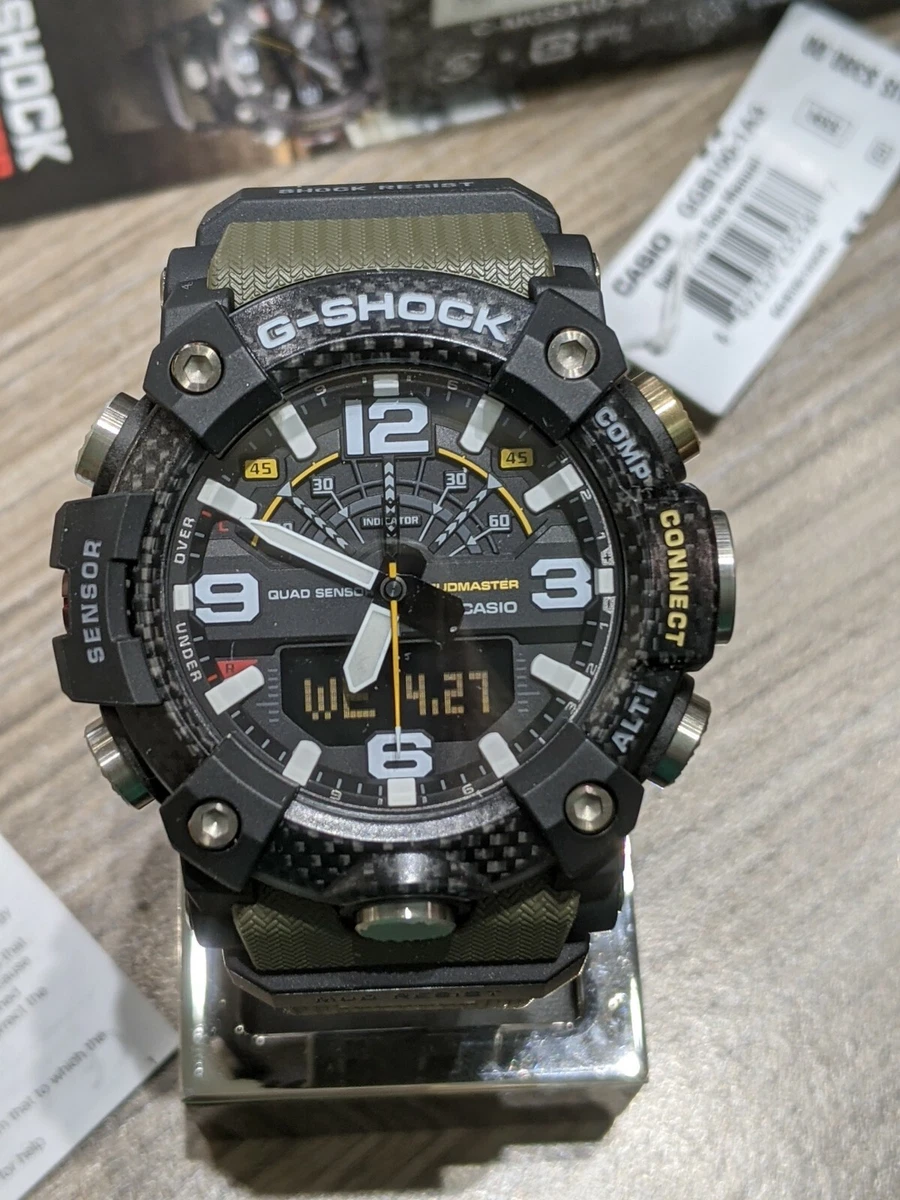 Casio G-Shock GGB100-1A3 MUDMASTER CARBON FIBER BLUETOOTH Watch 