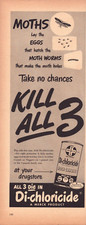 Di-Chloride Moth Crystals Merck Kill Eggs Worms - 1950 Vintage Print Ad