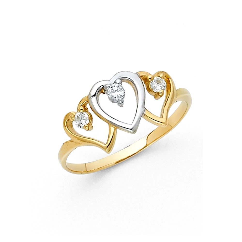 White gold 2024 heart promise ring