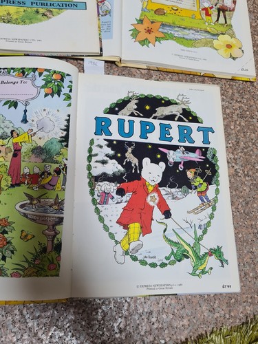Sammlung von 5 Vintage Rupert the Bear Annuals 1980; 1981; 1984; 1985; 1986 sehr guter Zustand - Bild 9 von 10