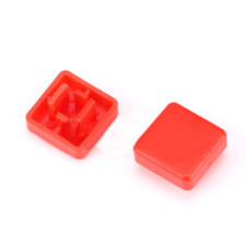 Square Button Cap Red for 12x12x7.3mm Push Button Switch Tact Micro Switch DIY