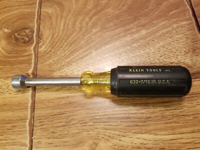 Klein Tools 630-7/16 IN Nut Driver 7/16" Hollow Shaft Made in U.S.A. | eBay