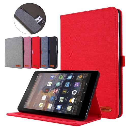 Custodia supporto folio pelle PU premium per Fire HD8 (2024/2022/2020)/HD8plus  - Foto 1 di 12