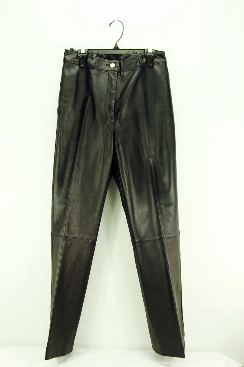 St John by Marie Gray Women s Leather Pants Black Size 4