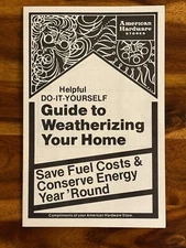 Vintage Do It Yourself Guide to Weatherizing Your Home American Hardware Store