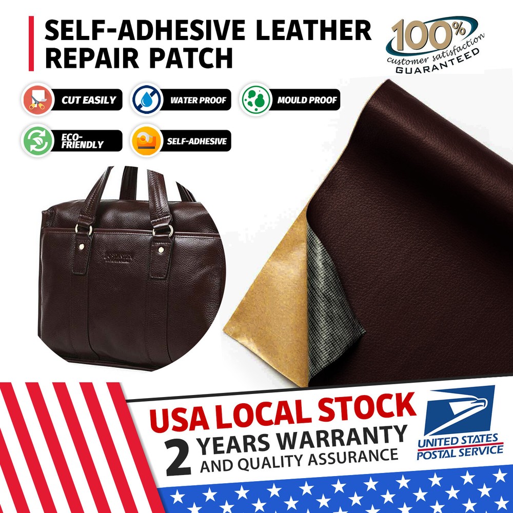 Leather Repair Kit Self-Adhesive Patch Stick on Sofa Clothing Car Seat Couch US
