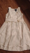 NWOT CHAPS KID GIRL WHITE DRESS ,SIZE 16