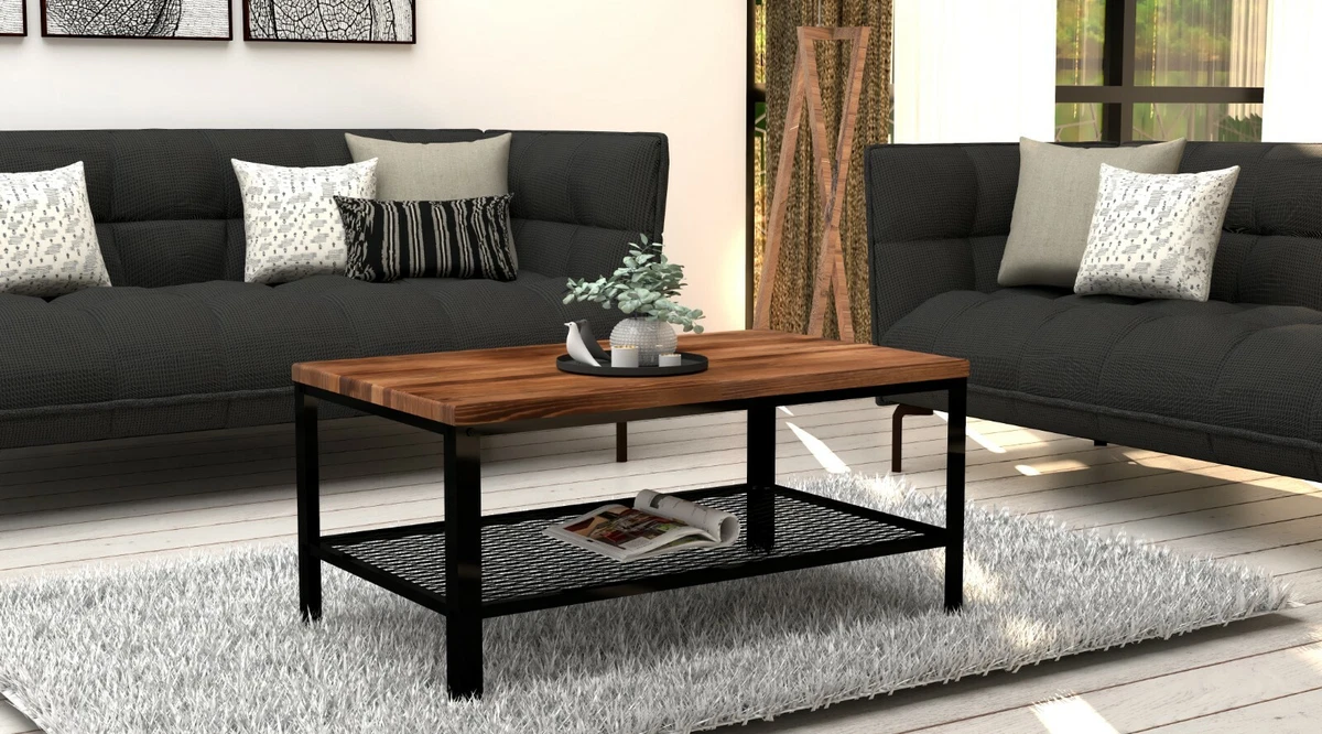 Solid wood 2024 coffee table ebay
