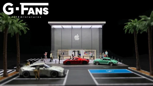 1:64 Diorama Car Garage Model LED Lighting Car Parking Lot Scene Display Model - Picture 19 of 43