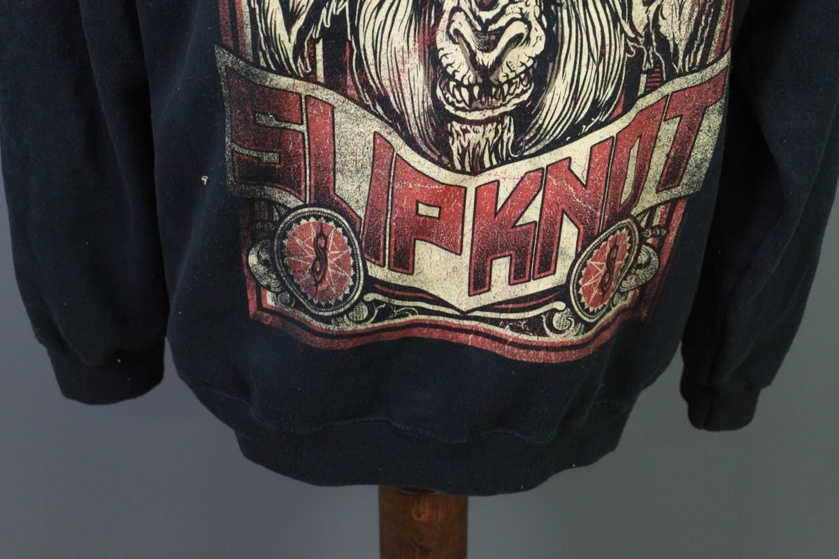 Vintage Slipknot Black Music Back Logo Full Zip Hooded Track Vintage Slipknot Black Music Back Logo Full Zip Hooded Track