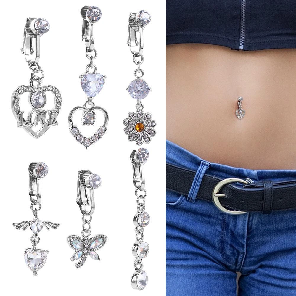 Belly Piercing Kit - 14G Belly Button Ring with 316L Steel Piercing Needles  and | eBay