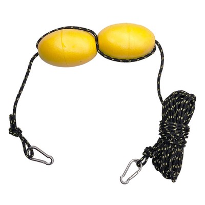 1 Set Kayak Anchor Float Rope Buoy Throw Line with Clip Rope Length 9.1m