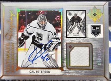 Cal Petersen 21/22 Upper Deck Ultimate Collection Displays Jersey Auto /135