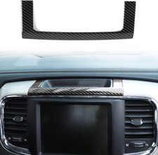 Center Console Storage Box Cover Trim Frame For Dodge Ram 2010-2017 Carbon Fiber