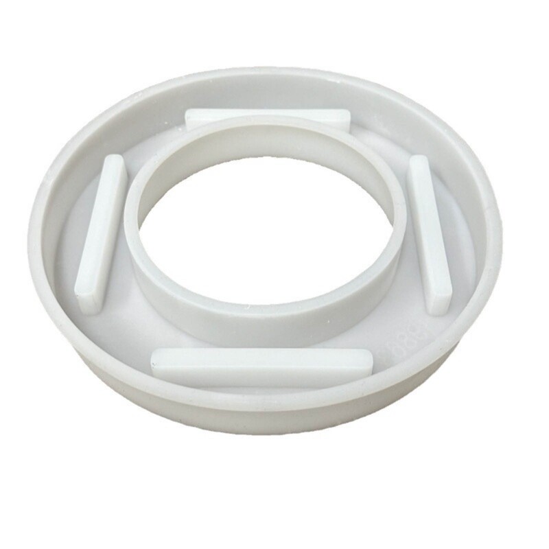 4-Holes Holder Silicone Mould Round Candlestick Resin Molds Casting Mould