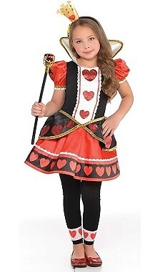Vestito Bambina Regina di Cuori Taglia 8/10 Anni + Scettro | eBay