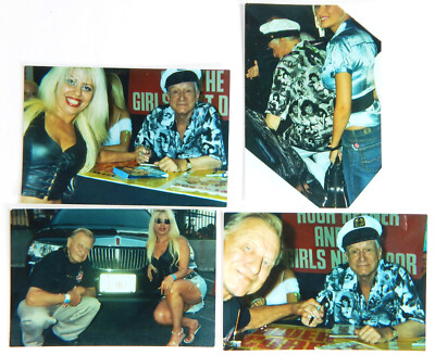 HUGH HEFNER HOLLY MADISON LIMO LOT 4 OOAK ORIGINAL PHOTOS SNAP SHOTS AT SIGNING