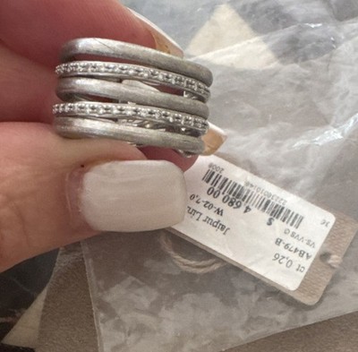Marco Bicego Jaipur Collection 18K White Gold & Diamond Five Row Ring
