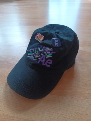 Adobe After Effects Cappy - 25th Anniversary Cap   AE Pin - 10 Jahre Pin