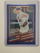 2026 USA Baseball Stars and Stripes Prizm Prizms Blue #142 Eric Becker /299 (JS)