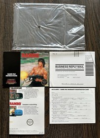 Rambo Complete in Box CIB (Nintendo, NES 1988) Great Shape w/Poster & Inserts!🔥