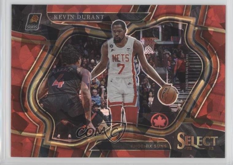 2022-23 Panini Select Courtside Red Cracked Ice Prizm Kevin Durant #237 0yk4