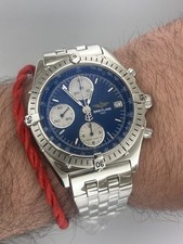 Breitling Chronomat 39mm Chronograph A13048 Blue Dial Date Steel Automatic 40mm 2