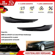 Spoilerlippe Spoiler Lippe Ecken Schwarz Glänzend passt für BMW 3er E90 E91 LCI
