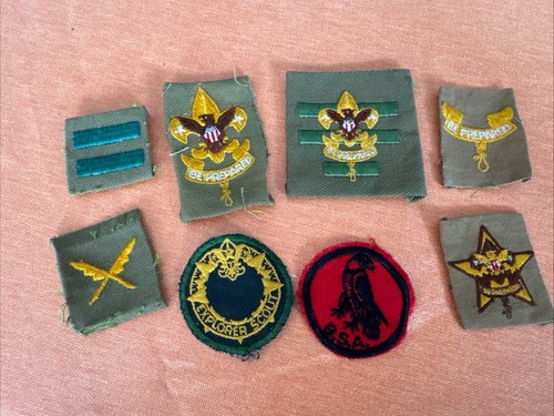 Vintage Lot 8 Boy Scout Patches Uniform