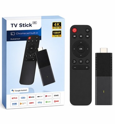 4K Android TV Stick Streaming Device HDMI WiFi Media Player with Remote