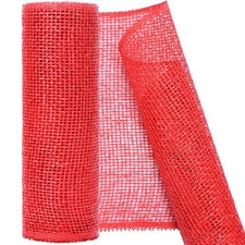 Deco Mesh 10 Inch x 15 Feet Decor Mesh Ribbon Imitation Burlap Deco Mesh Wrea...