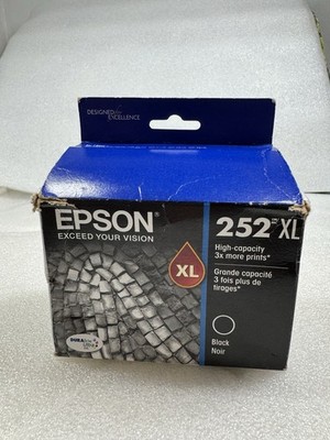EPSON GENUINE Ink Cartridge 252 XL 252XL120 High-Capacity Black - 12/2026