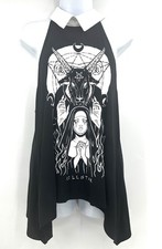 Killstar Nunsense Collar Tank Top Graphic Print Goth Witchcore Size XXL