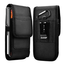 Vertical Cell Phone Belt Clip Holster Pouch Buckle Wallet Card Holder Case Cover