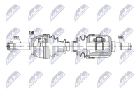 Nty NPW-HY-655 Antriebswelle Vorne Links FüR Hyundai